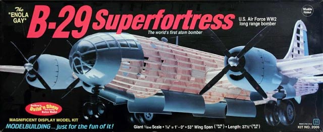Guillow's 2005 B-29 Superfortress U.S. Air Force Long Range Bomber
