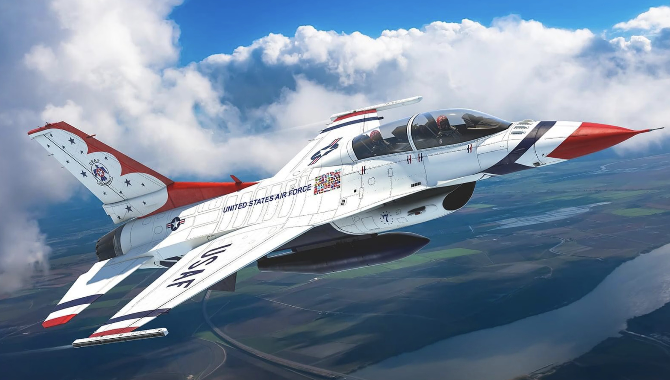 04 Kinetic K48148 F-16D Thunderbirds 1/48