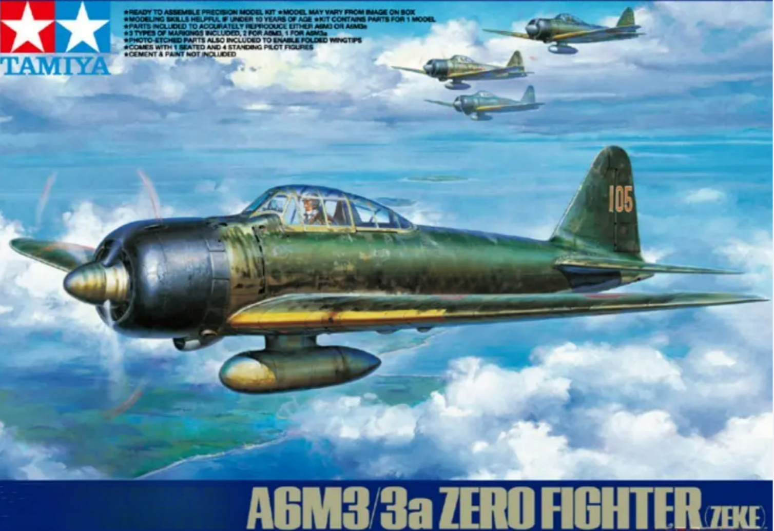 Tamiya 61108 Mitsubishi A6M3 / 3a Zero Fighter (Zeke) 1/48