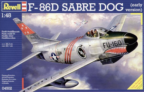 4 Revell 04502 F-86D Sabre Dog (Early Version) 1/48