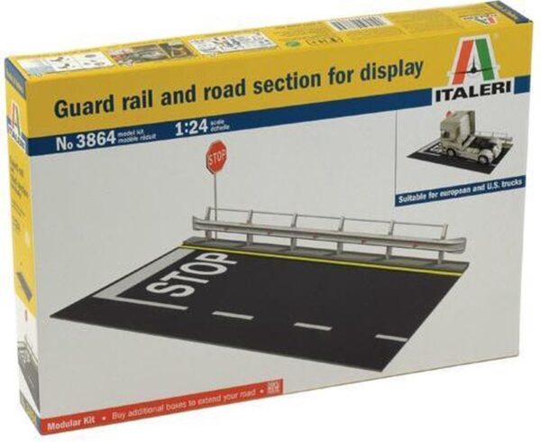 Italeri 3864 Guard Rail and Road Section for Display 1/24