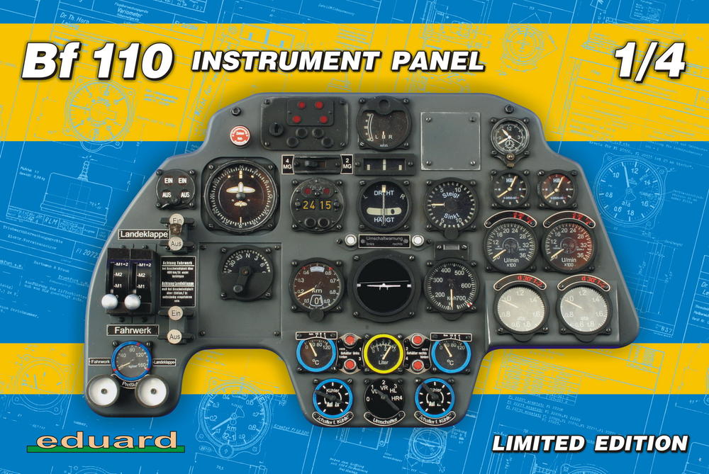 Eduard 14001 Bf 110 Instrument Panel Limited Edition 1/4
