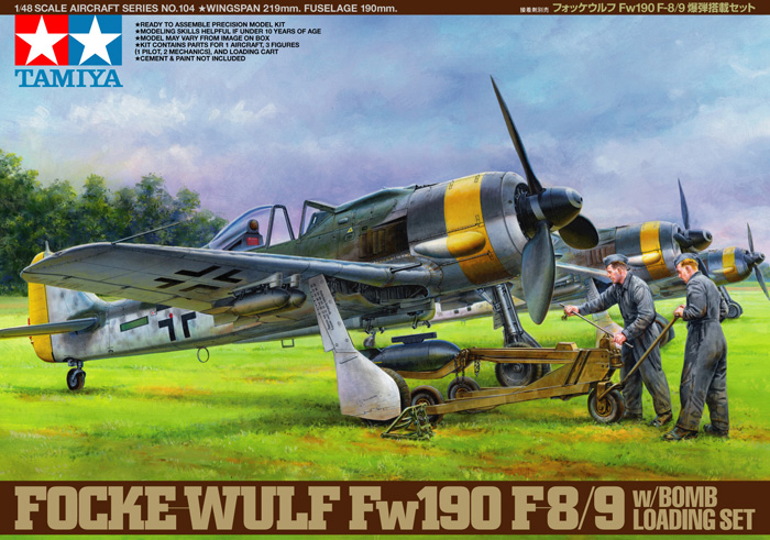 Tamiya 61104 Focke-Wulf Fw190 F-8/9 w/Bomb Loading Set 1/48