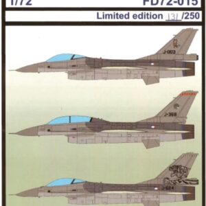 Flevo Decals FD72-015  313 Squadron F-16A/B F-16AM/BM Part I