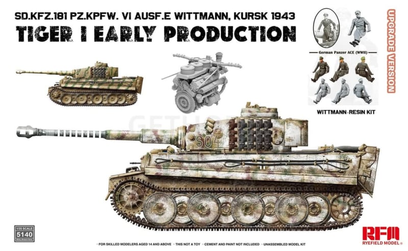02 Rye Field Model 5140 Sd.Kfz. 181 Panzerkampfwagen VI Tiger Ausf. E Tiger I Early w/Figure 1/35