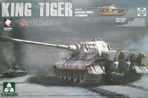 Takom 2047 King Tiger Henschel Turret w/Zimmerit Pz.Abt. 505 1/35