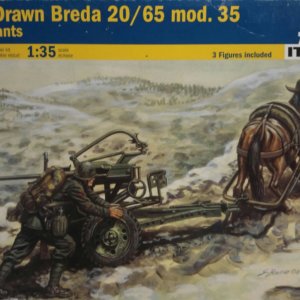 Italeri 6464 Horse Drawn Breda 20/65 mod. 35 w/ servants