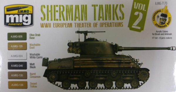 Mig 7170 verfset Sherman Tanks WWII European Theater