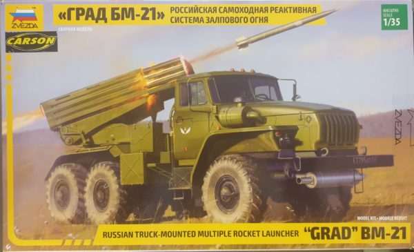 Zvezda 3655 Russian Truck-Mounted Multiple Rocket Launcher "Grad" BM-21 1/35