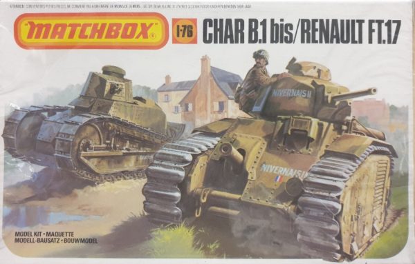 4 Matchbox PK-176 Char B.1 bis / Renault FT.17 1/76