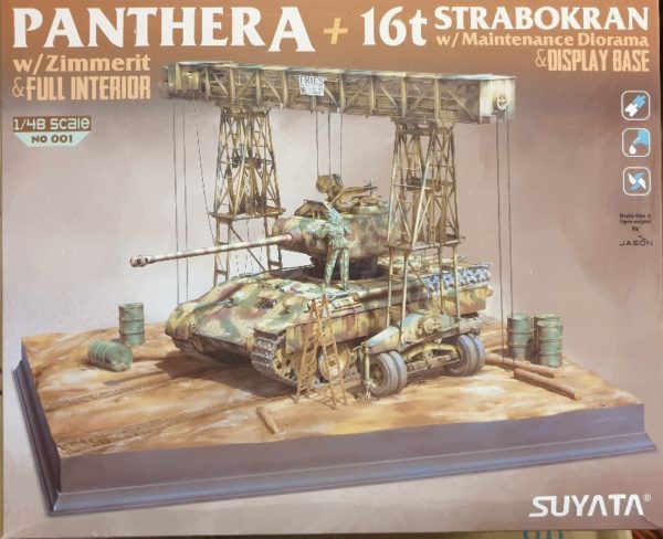 Suyata  001 Panther A w/Zimmerit & Full Interior - 16t Strabokran w/ Diorama 1/48