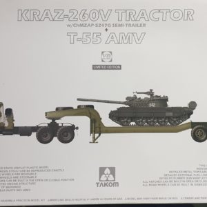 Takom 2095 Kraz-260V Tractor w/ChMZAP-5247G Semi-Trailer + T55 AMV 1/35