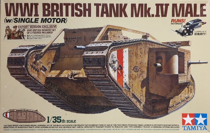 Tamiya 30057 WWI British Tank Mk.IV Male (w/Single Motor) 1/35