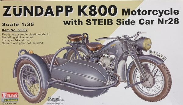 Vulcan 56007 Zündapp K800 Motorcycle with Steib Side Car Nr 28 1/35