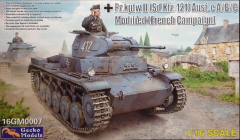 Gecko Models 16GM0007 Pz.Kpfw II (Sd.Kfz. 121) Ausf. C A/B/C Modified ...