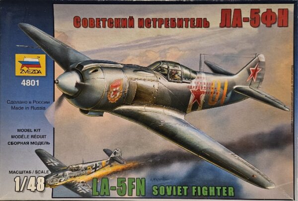 Zvezda 4801 Soviet Fighter Lavochkin LA-5FN + Avalon Decal set 1/48 - Afbeelding 2