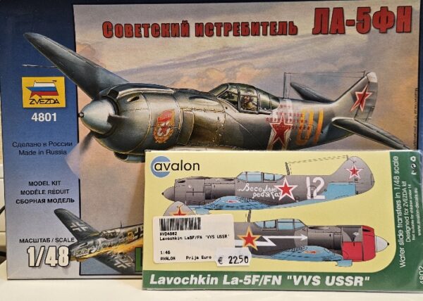 Zvezda 4801 Soviet Fighter Lavochkin LA-5FN + Avalon Decal set 1/48