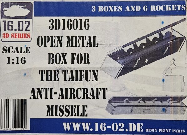 16.02  VK3D16016 Open Metal Box for the Taifun Anti-Aircraft Missile 1/16