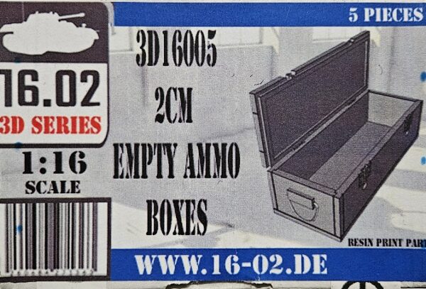 16.02  VK3D16005 2cm Empty Ammo Boxes 1/16