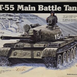 Lindberg 6001 USSR T-55 Main Battle Tank / Israeli T-67 parts and decals included. 1/35
