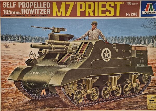 2 Italeri 206 Self Propelled 105mm Howitzer M7 "Priest" 1/35