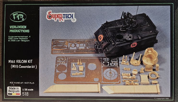 Verlinden Productions 518 M163 Vulcan Kit (M113 Conversion Kit) 1/35