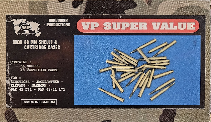 Verlinden Productions 1101 88 mm Shells & Cartridge Cases 1/35