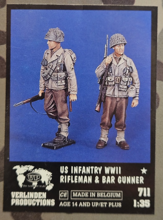 Verlinden Productions 711 U.S.Infantry WWII Rifleman & Bar Gunner 1/35