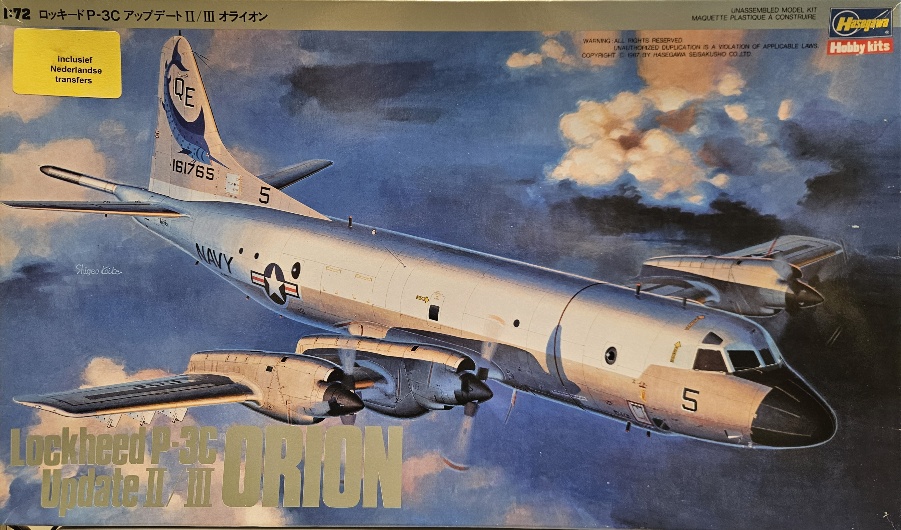 Hasegawa 04015 (K15) P-3C Orion Update II / III Inclusief NL Decals 1/72
