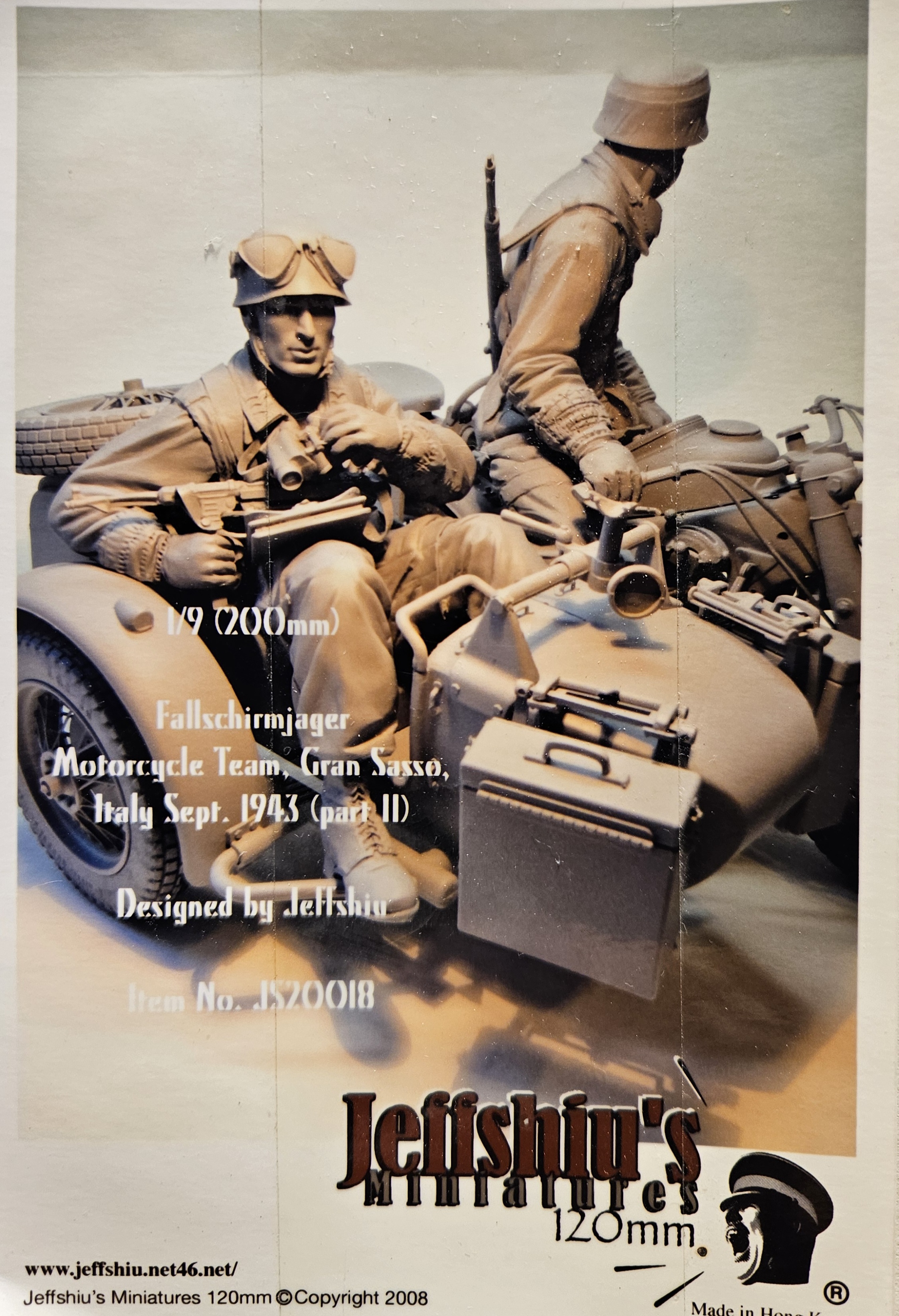 1 Jeffshiu's Miniatures JS20018 Fallschirmjäger Motorcycle Team 1943 (part II) 1 figure 1/9