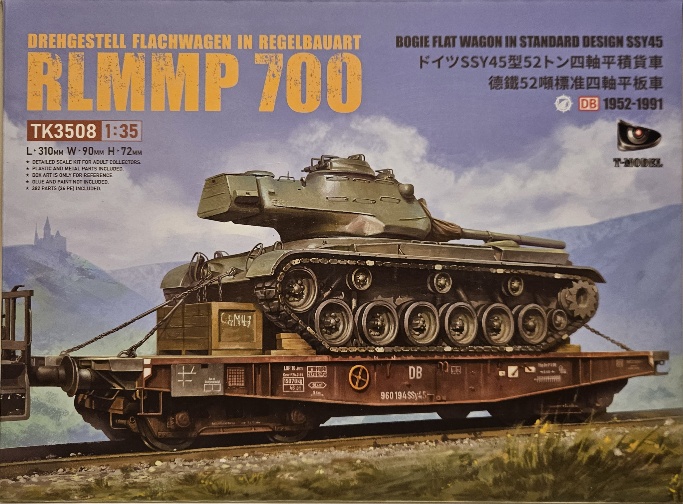 T-Model  TK 3508 RLMMP 700 Bogie Flat Wagon in Standard Design SST45 1952-1991 1/35