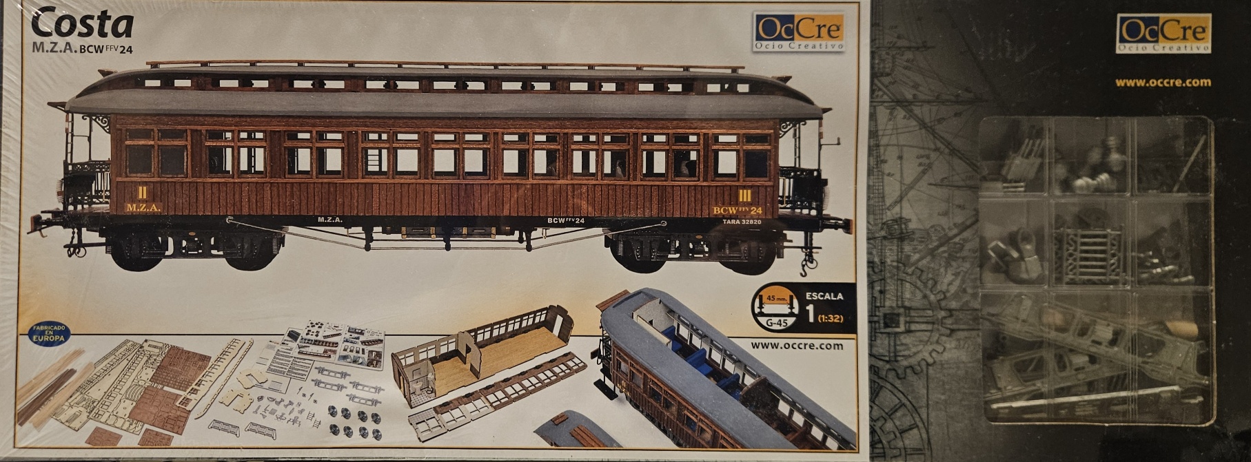 Occre  56000 Costa MZA Coach Train Car (BCWFFV24) 1/32