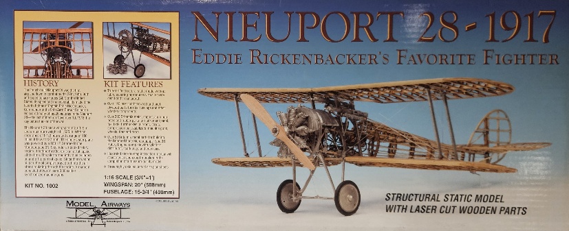 Model Airways 1002 Nieuport 28 - 1917 Eddie Rickenbacker's Favorite Fighter 1/16