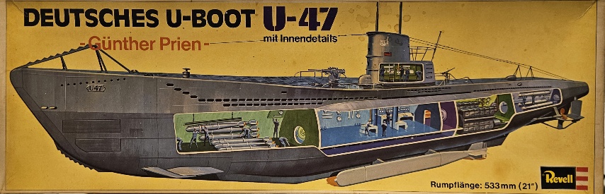 3 Revell H-384 Deutsches U-Boot U-47 Günther Prien mit Innendetails 1/144