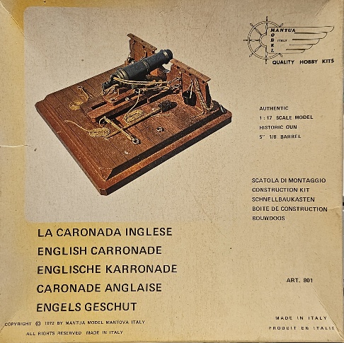 Mantua Model no. 801 Engels Geschut (Originele uitgave uit 1972) 1/17