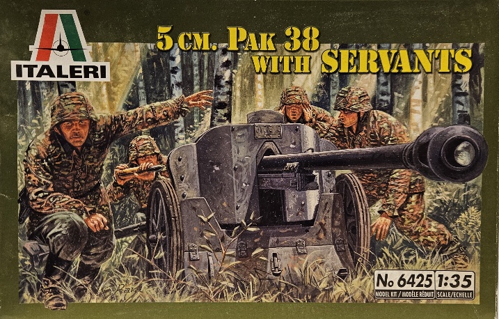 4 Italeri 6425 5 cm. PaK 38 with Servants 1/35