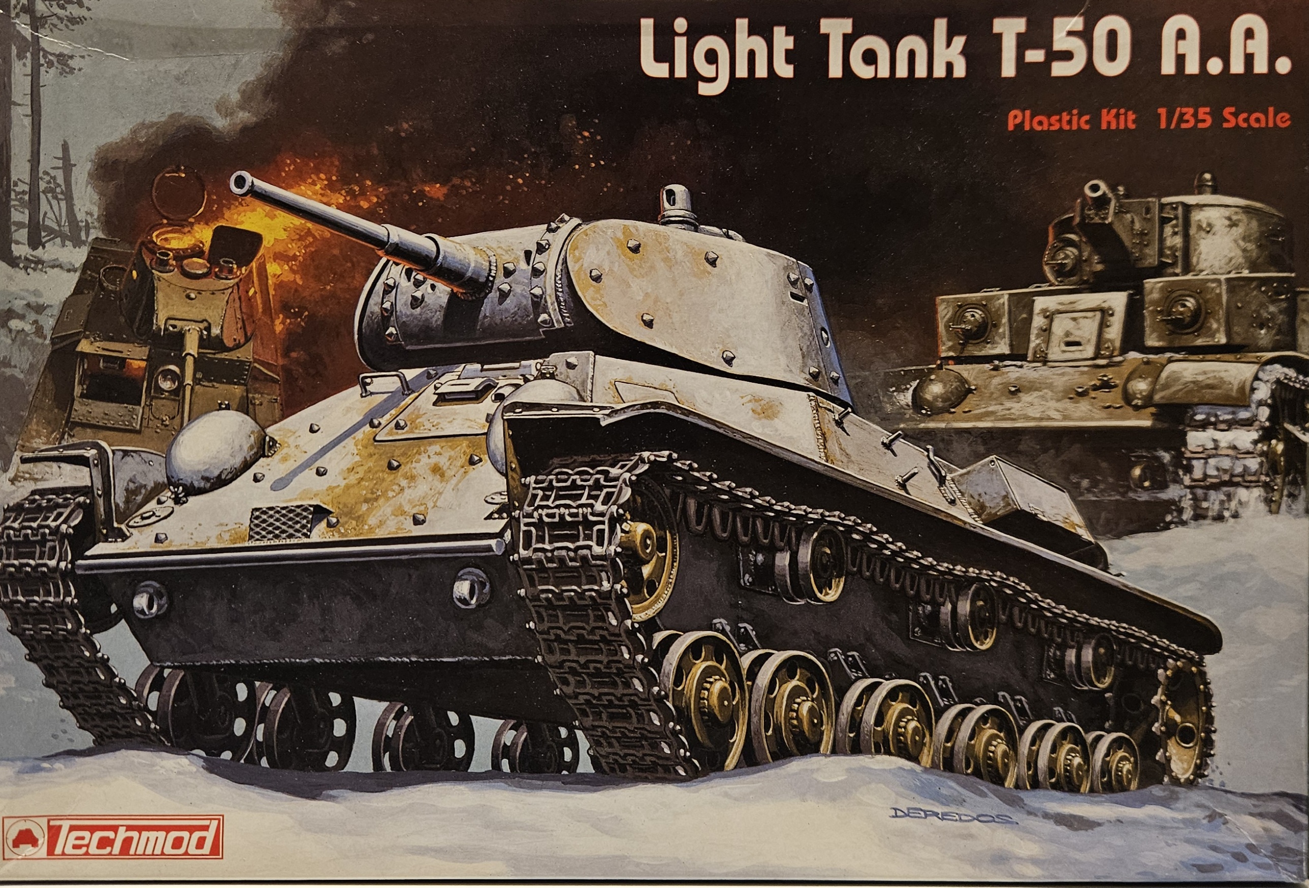 Techmod 3005 Light Tank T-50 A.A. 1/35