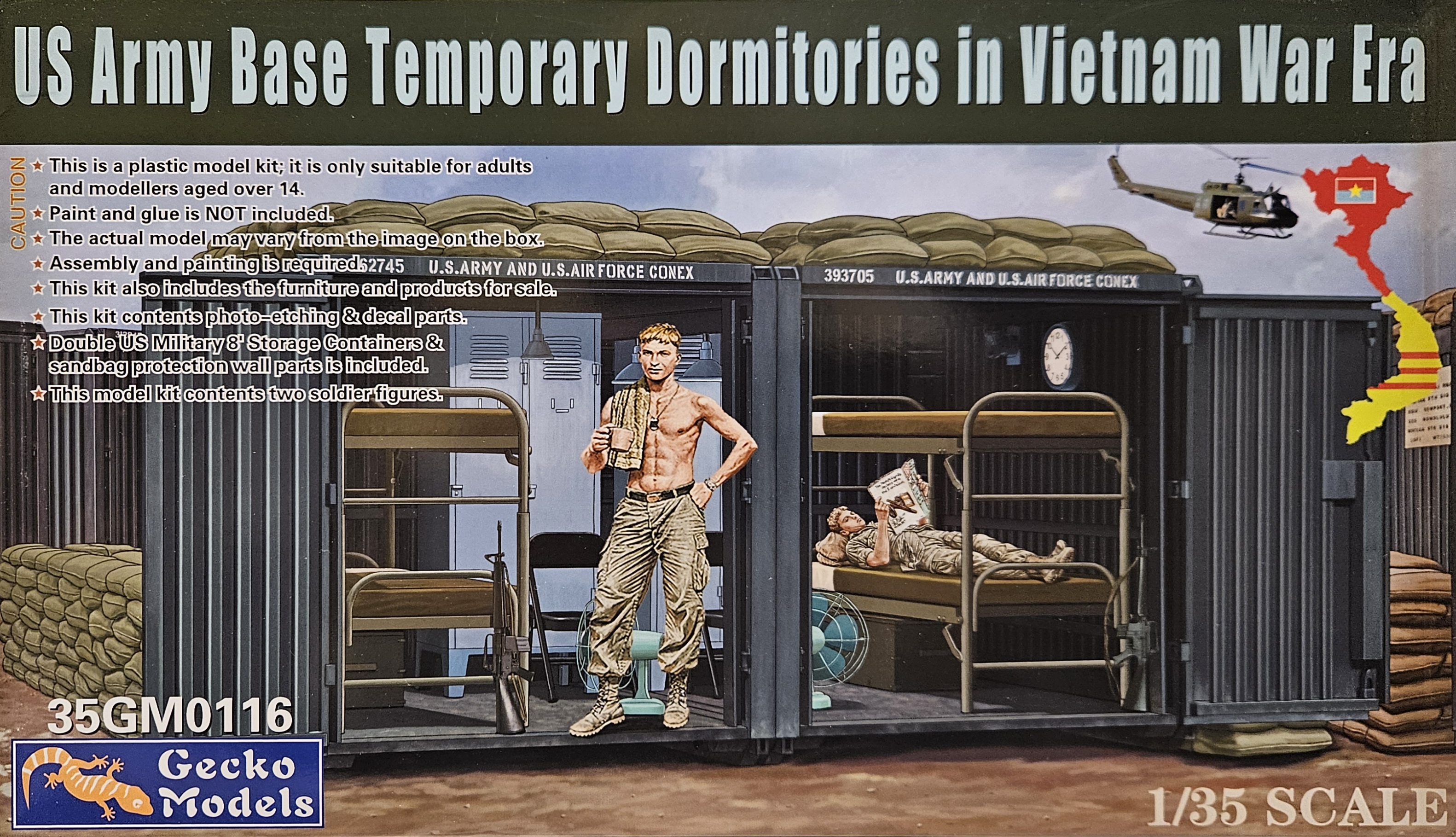 03 Gecko Models 35GM0116 US Army Base Temporary Dormitories in Vietnam War Era 1/35