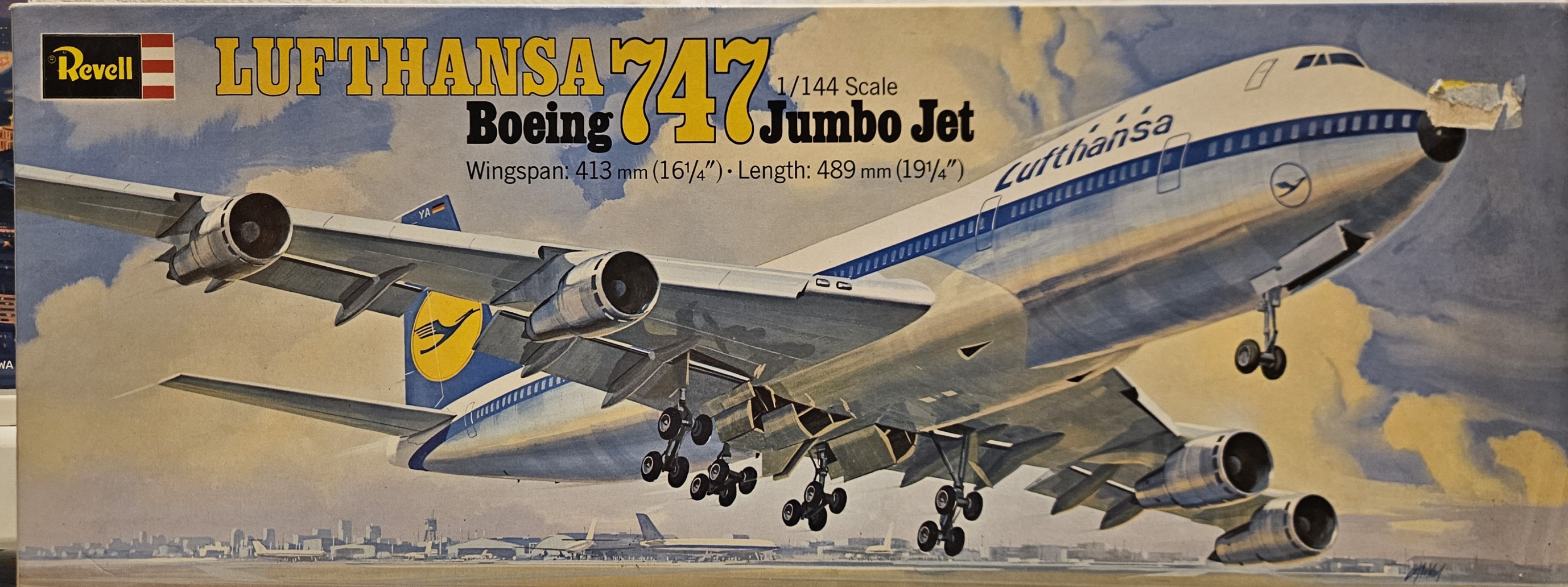 5 Revell H-176 Lufthansa Boeing 747 Jumbo Jet 1/144