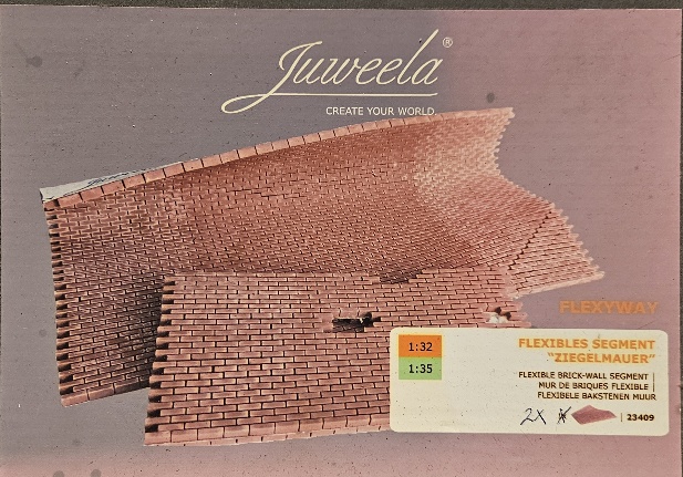 Juweela 23409 Flexibele Bakstenen Muur 2 stuks 1/35