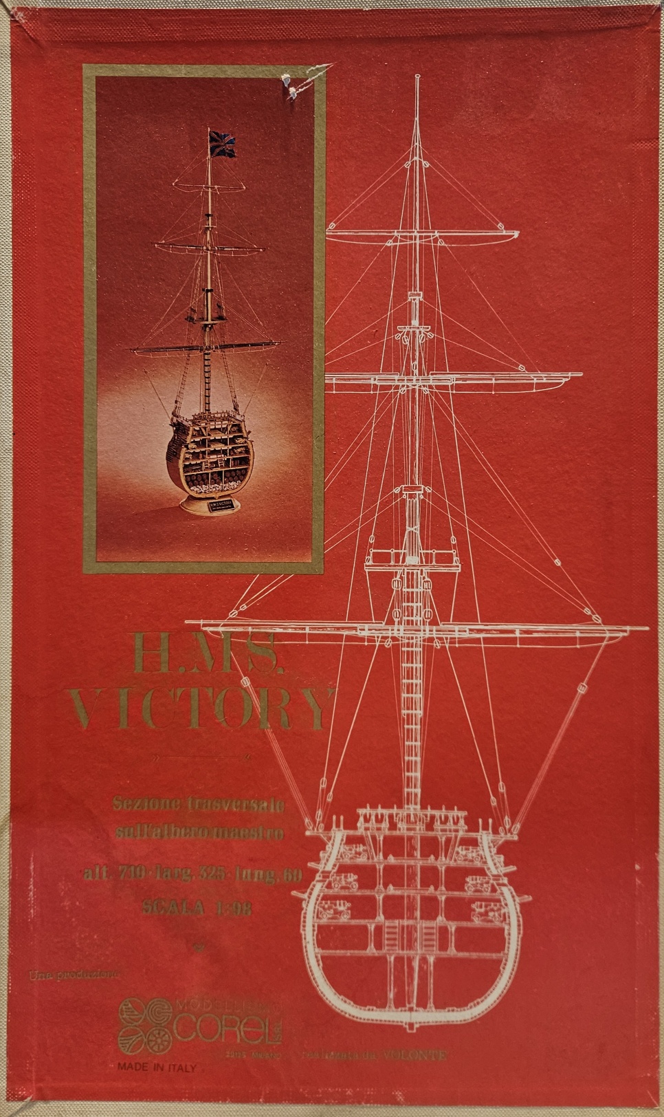 Corel no. SM 9 H.M.S. Victory Doorsnede 1/98