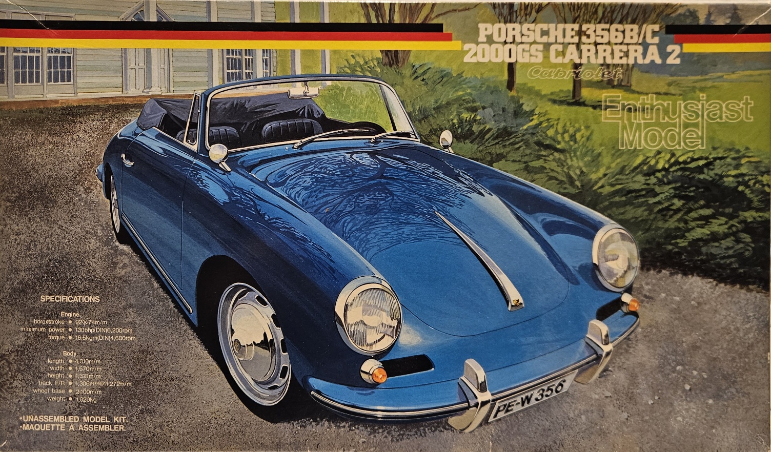 Fujimi 08028 Porsche 356 B/C 2000GS Carrera 2 1/24