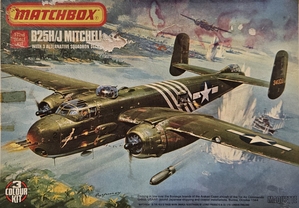 Matchbox PK-405 B25H/J Mitchell with 3 Squadron Decals 1/72