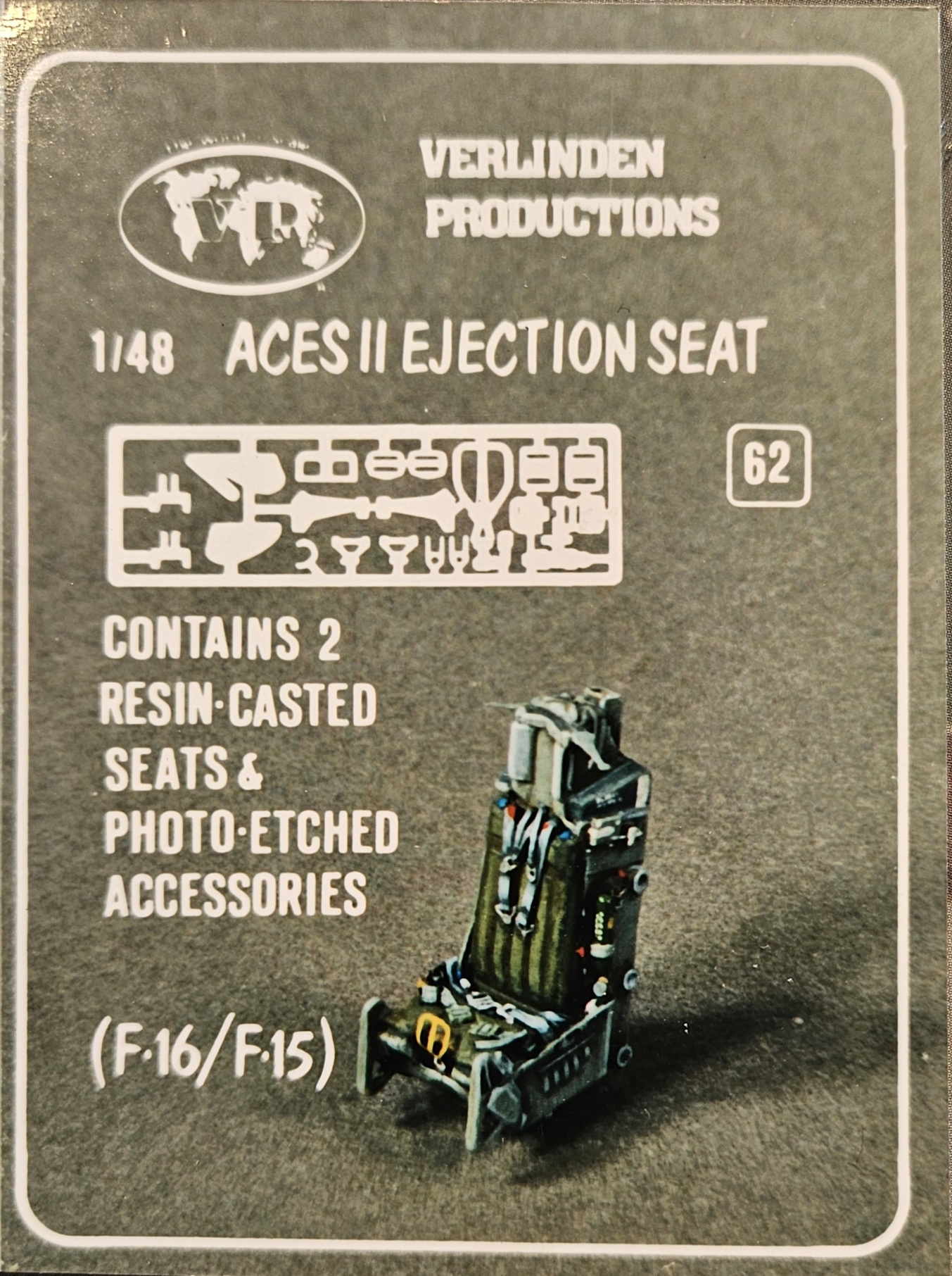 Verlinden Productions 62 Aces II Ejection Seat F-16 / F-15  1/48