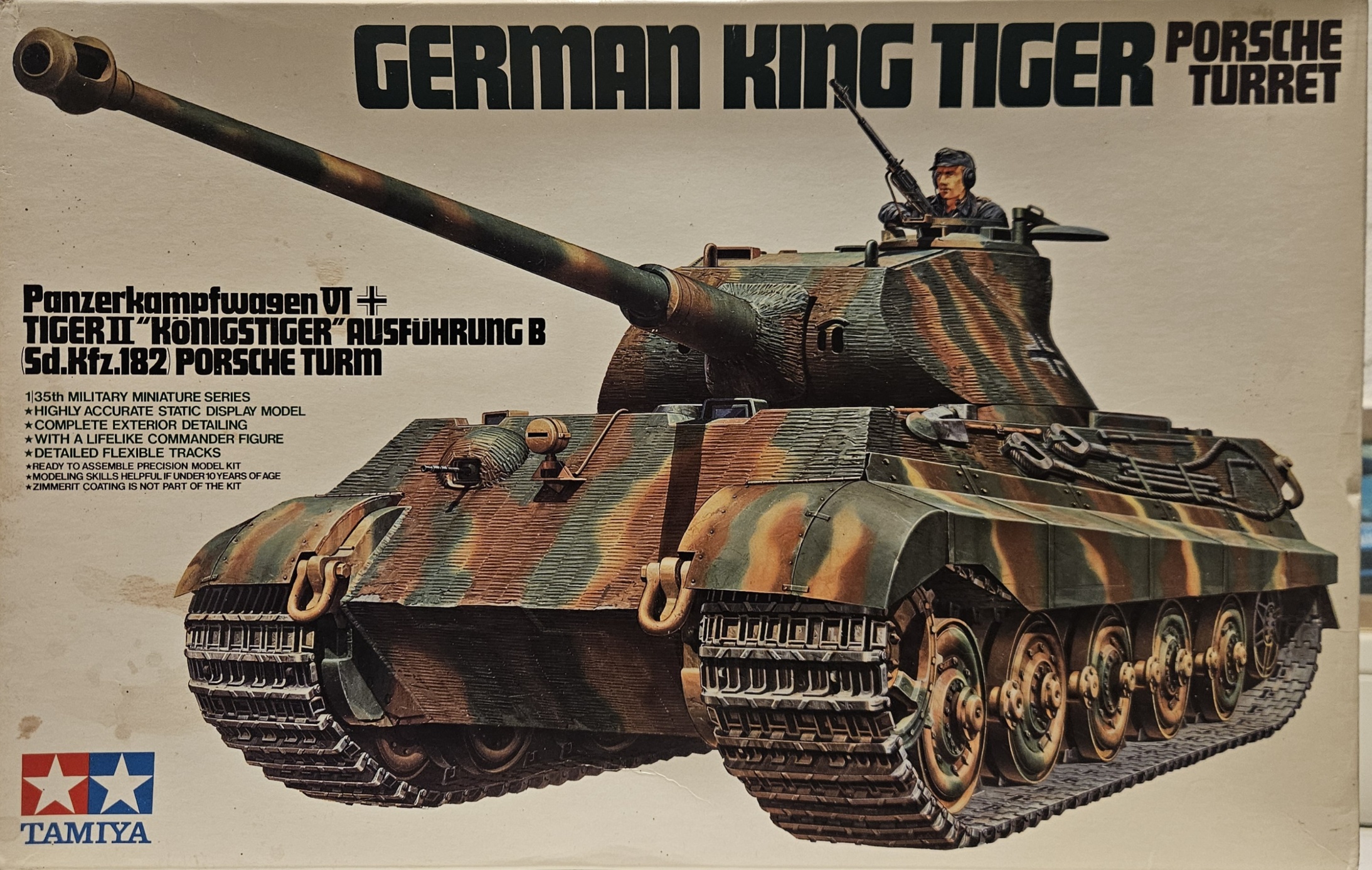 5 Tamiya 35169 German King Tiger Porsche Turret w/ Zimmerit 1/35
