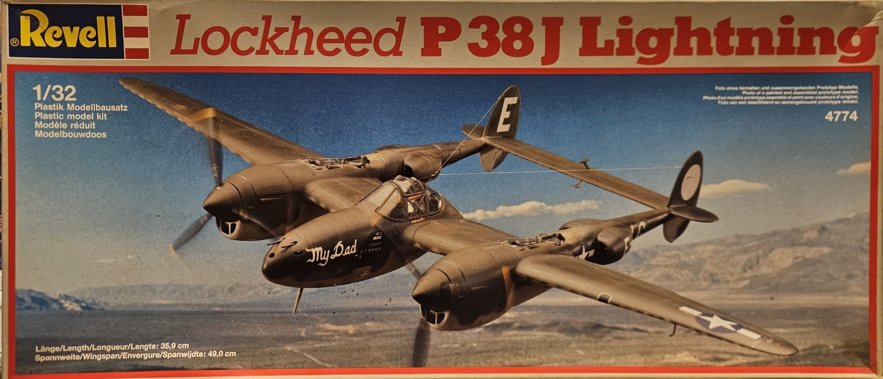 3 Revell 4774 Lockheed P38 J Lightning 1/32