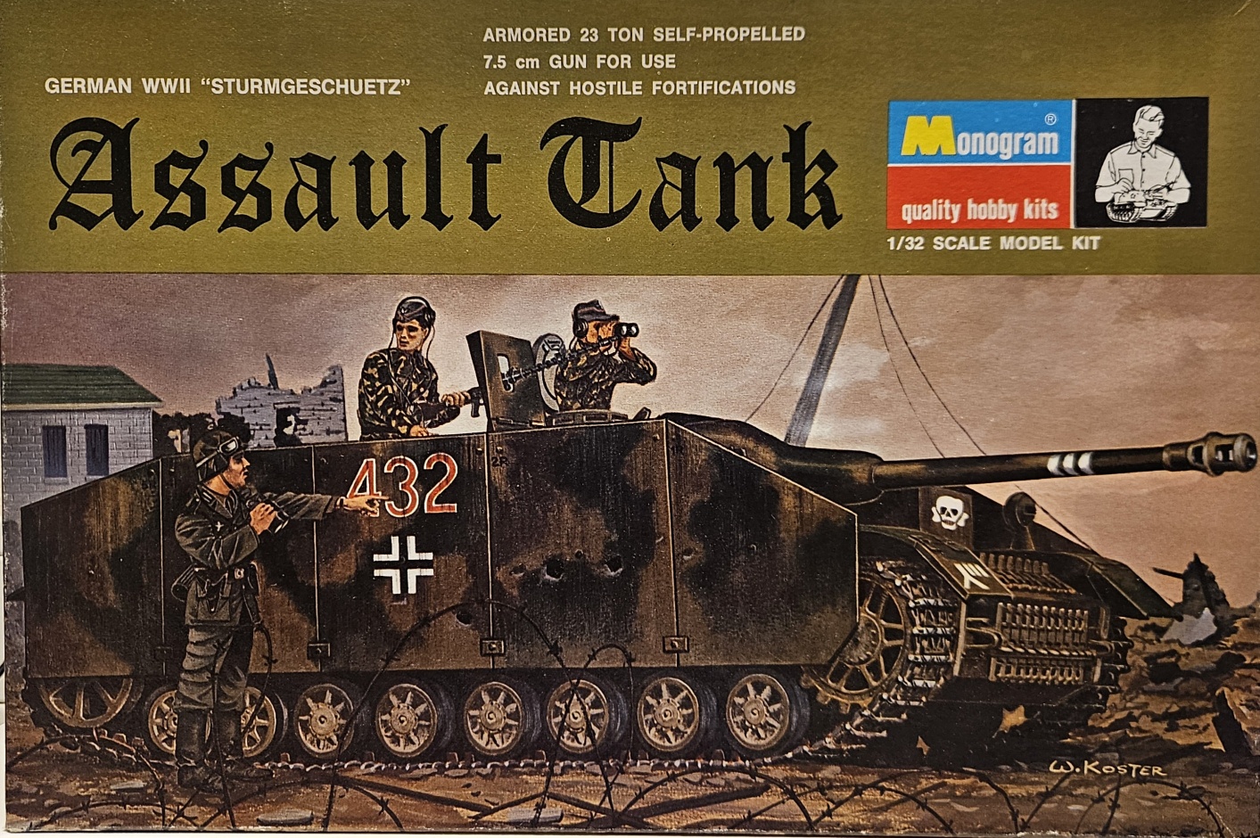 Monogram 6861 German WWII "Sturmgeschuetz" Assault Tank 1/32