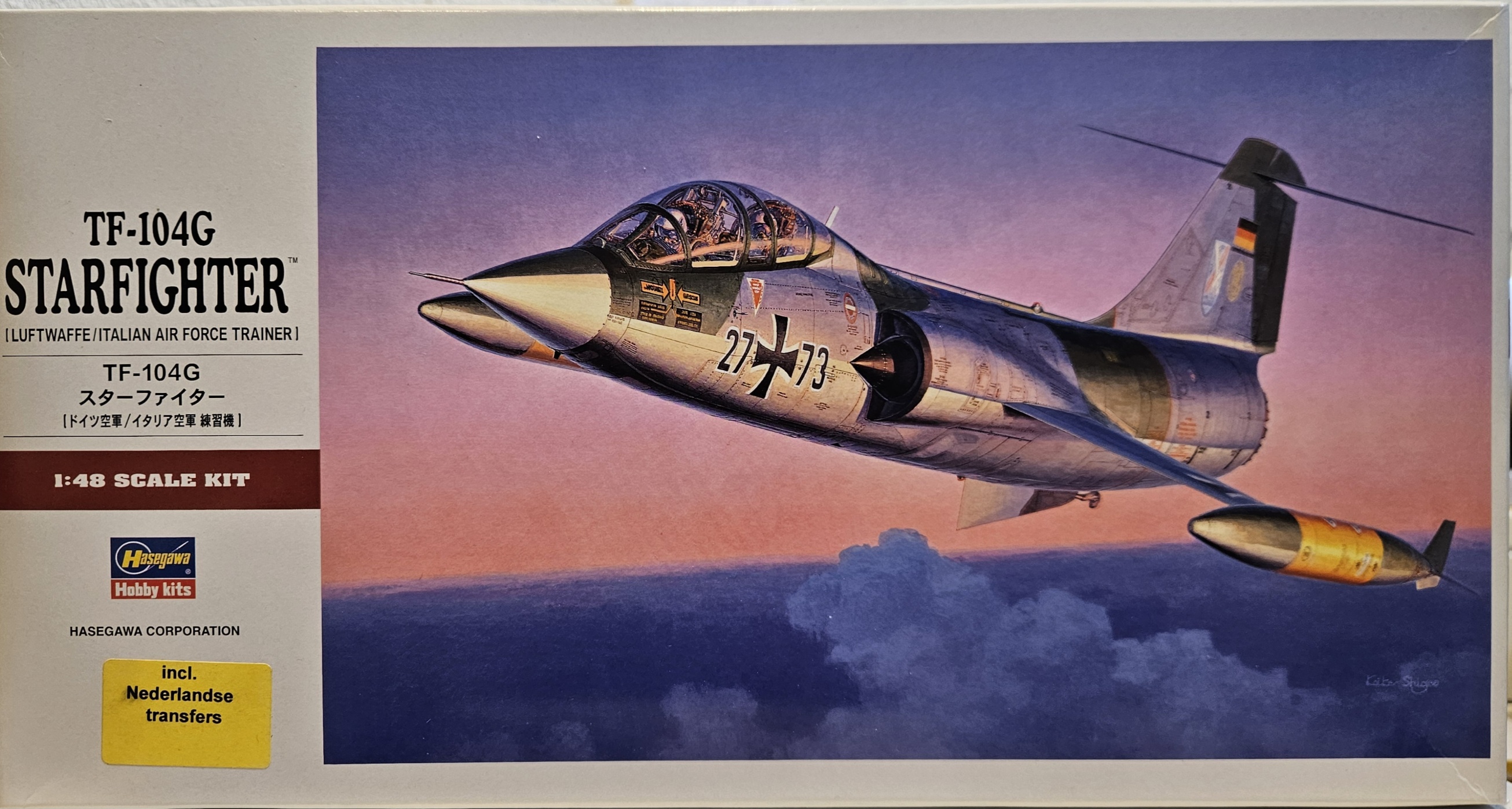 01 Hasegawa 07240 TF-104G Starfighter Incl. Nederlandse Transfers 1/48