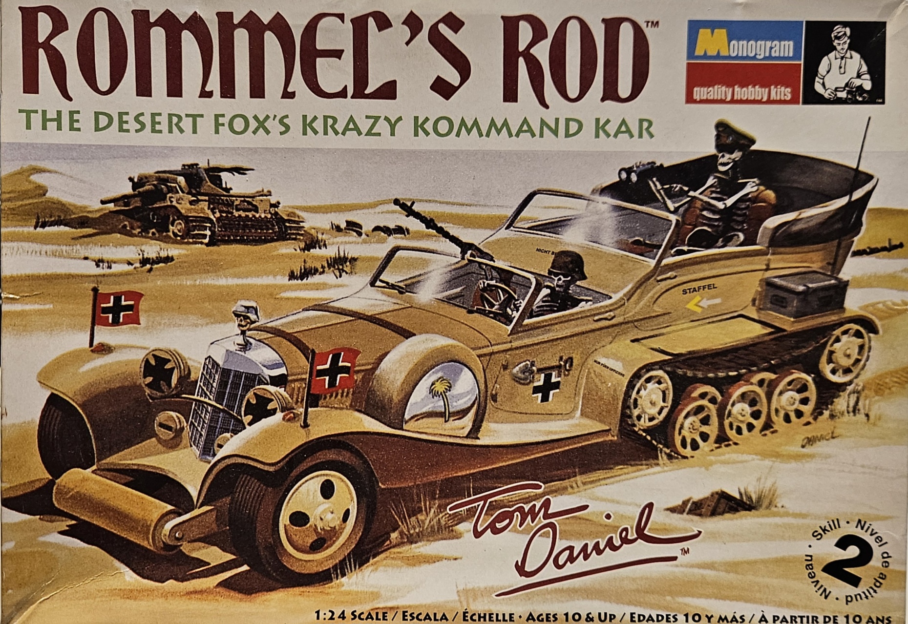 3 Monogram 85-4260 Rommel's Rod The Dessert Fox's Krazy Kommand Kar 1/24