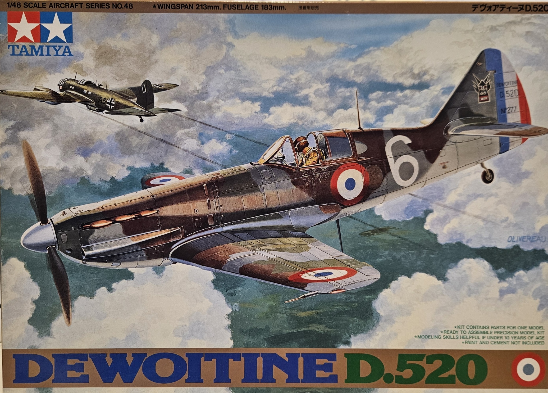 2 Tamiya 61048 Dewoitine D.520 1/48